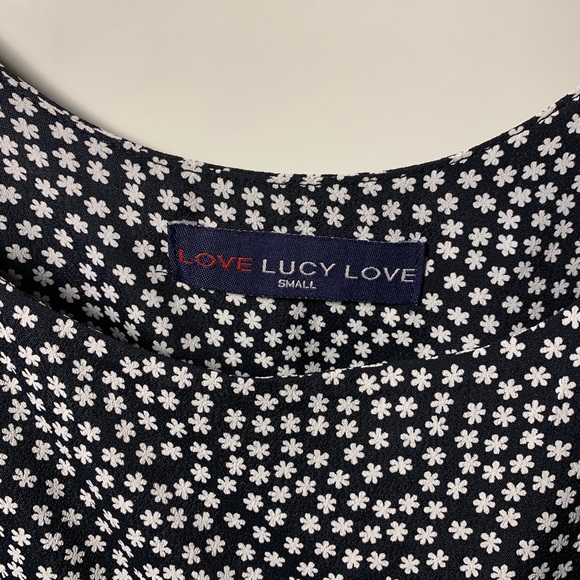 Tank Floral Romper - Navy & White | Size Small - Picture 10 of 10